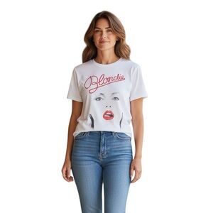 🆕 NWT’s Gap Blondie punk rock Graphic White T-Shirt